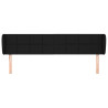 Cabeceira de cama c/ abas tecido 183x23x78/88 cm preto 3