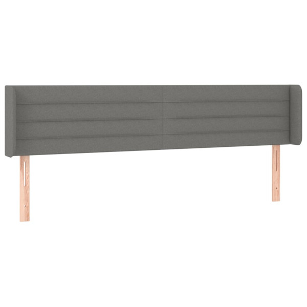 Cabecero de tela gris oscuro 183x16x78/88 cm M 2