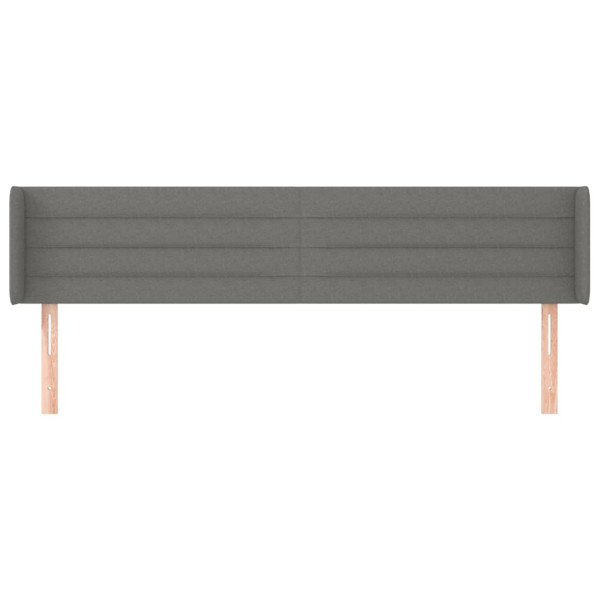 Cabecero de tela gris oscuro 183x16x78/88 cm M 3