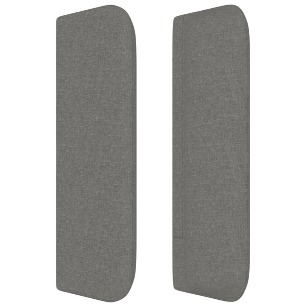 Cabecero de tela gris oscuro 183x16x78/88 cm M 4