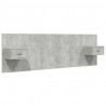 Cabecero de cama y mesitas madera contrachapada gris hormigón 2