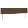 Cabeceira de cama c/ luzes LED tecido 163x16x78/88 cm castanho 3