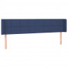 Cabecero con LED de tela azul 183x16x78/88 cm 3
