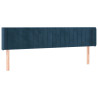 Cabeceira de cama c/ abas tecido 183x16x78/88cm azul-escuro 2