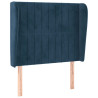 Cabeceira cama c/ abas veludo 93x23x118/128 cm azul-escuro 2