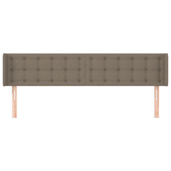 Cabeceira cama abas tecido 183x16x78/88 cm cinzento-acastanhado M 3
