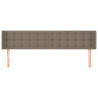 Cabecero de tela gris taupe 183x16x78/88 cm 3