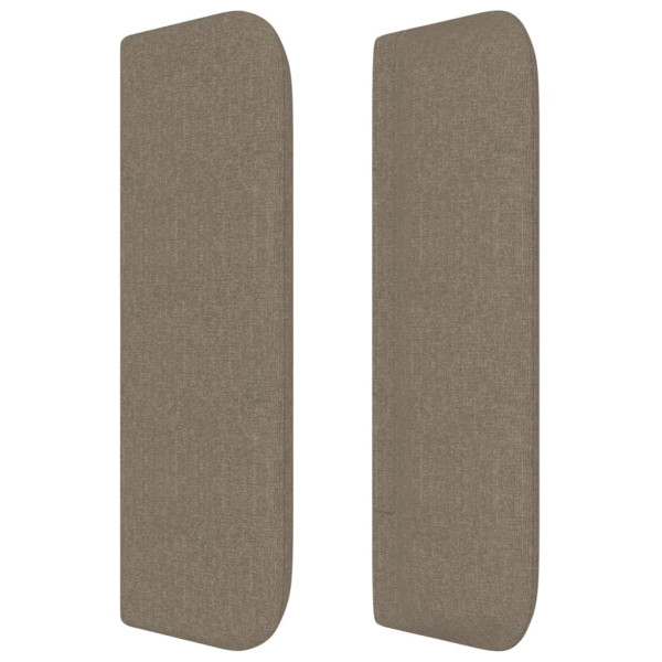 Cabecero de tela gris taupe 183x16x78/88 cm M 4