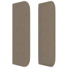 Cabeceira cama abas tecido 183x16x78/88 cm cinzento-acastanhado 4