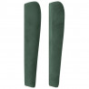 Cabecero con orejas de terciopelo verde oscuro 93x23x118/128 cm 4