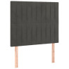 Cabecero con luces LED terciopelo gris oscuro 80x5x118/128 cm 4
