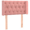 Cabecero con LED de terciopelo rosa 83x16x78/88 cm 3