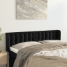 Cabeceira de cama c/ abas tecido 147x16x78/88 cm preto 1