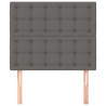 Cabeceira de cama 2 pcs couro artificial 90x5x78/88 cm cinzento 3