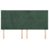 Cabeceira de cama 4 pcs veludo 90x5x78/88 cm verde-escuro 3