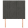 Cabeceros 2 unidades de terciopelo gris oscuro 90x5x78/88 cm 3