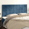 Cabeceira de cama 4 pcs veludo 80x5x78/88 cm azul-escuro 1