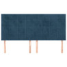 Cabeceros 4 unidades de terciopelo azul oscuro 80x5x78/88 cm 3