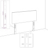 Cabeceros 4 unidades de terciopelo gris oscuro 90x5x78/88 cm 5