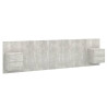 Cabecero de cama y mesitas madera contrachapada gris hormigón 2