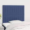 Cabeceira de cama 2 pcs tecido 90x5x78/88 cm azul 1
