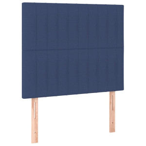 Cabeceira de cama 2 pcs tecido 90x5x78/88 cm azul H