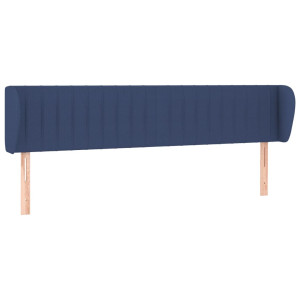 Cabeceira de cama c/ abas tecido 183x23x78/88 cm azul H