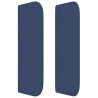 Cabeceira de cama c/ abas tecido 183x16x78/88 cm azul 4