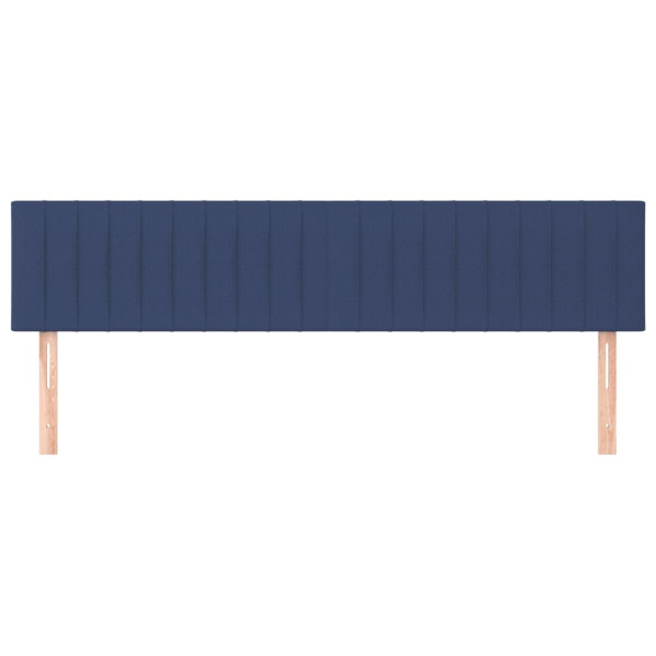 Cabeceira de cama 2 pcs tecido 90x5x78/88 cm azul M 3