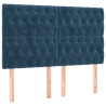 Cabeceira de cama 4 pcs veludo 80x7x78/88 cm azul-escuro 2
