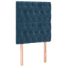 Cabeceira de cama 2 pcs veludo 80x7x78/88 cm azul-escuro 2