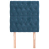 Cabeceros 2 unidades de terciopelo azul oscuro 80x7x78/88 cm 3