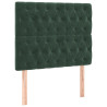 Cabeceira de cama 2 pcs veludo 100x7x78/88 cm verde-escuro 2