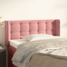 Cabecero de terciopelo rosa 103x16x78/88 cm 1