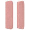 Cabeceira de cama c/ abas veludo 103x16x78/88 cm rosa 4