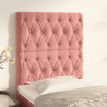 Cabeceira de cama 2 pcs veludo 80x7x78/88 cm rosa 1