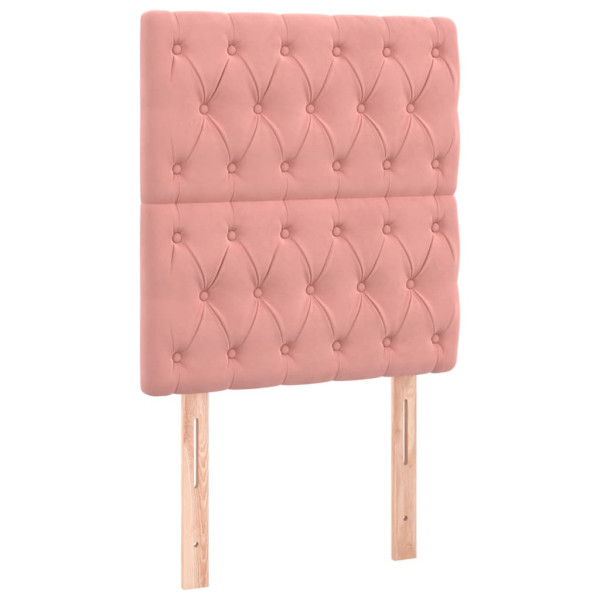 Cabeceros 2 unidades de terciopelo rosa 80x7x78/88 cm M 2