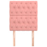 Cabeceros 2 unidades de terciopelo rosa 80x7x78/88 cm 3