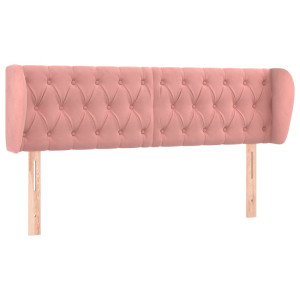 Cabecero de terciopelo rosa 163x23x78/88 cm H