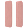 Cabecero de terciopelo rosa 163x16x78/88 cm 4