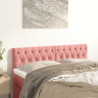 Cabeceira de cama 2 pcs veludo 80x7x78/88 cm rosa 1