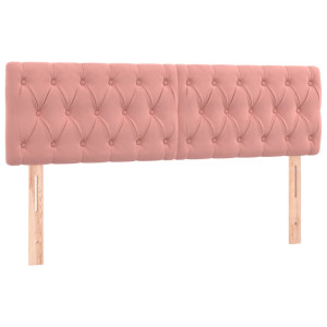 Cabeceira de cama 2 pcs veludo 80x7x78/88 cm rosa H