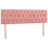 Cabeceira de cama 2 pcs veludo 80x7x78/88 cm rosa 2