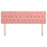 Cabeceros 2 unidades de terciopelo rosa 80x7x78/88 cm 3