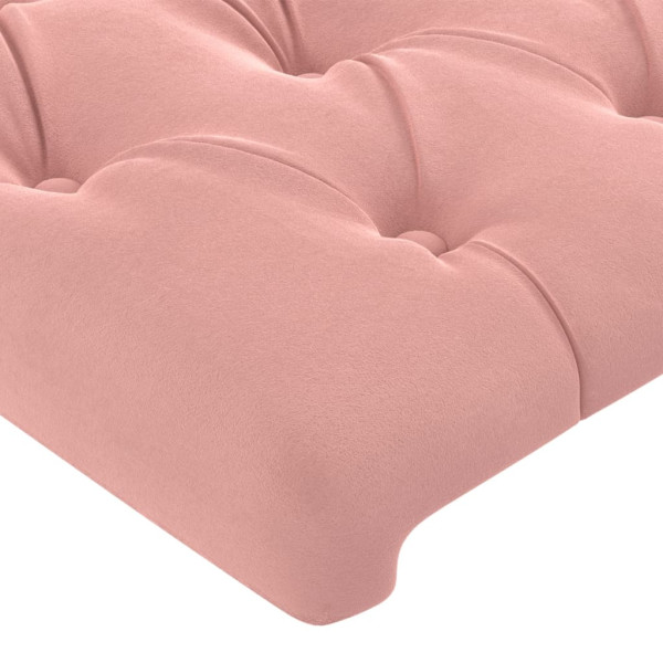 Cabeceira de cama 2 pcs veludo 80x7x78/88 cm rosa M 4