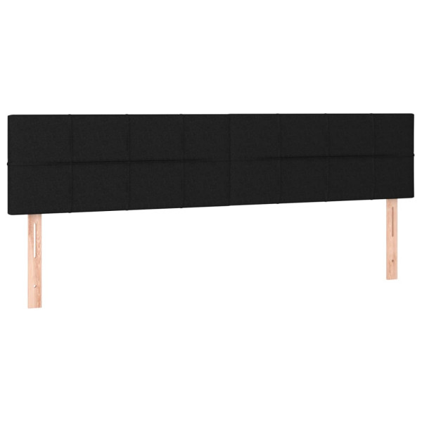 Cabecero con LED de tela negro 180x5x78/88 cm M 4