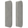 Cabecero de terciopelo gris claro 183x16x78/88 cm 4