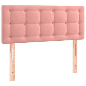 Cabeceira de cama veludo 100x5x78/88 cm rosa H