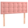 Cabecero de terciopelo rosa 100x5x78/88 cm 2