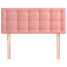 Cabecero de terciopelo rosa 100x5x78/88 cm 3